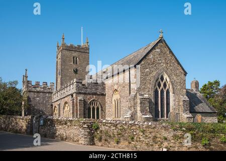 Église St George dans le village de South Hams de Dittisham, Devon, Royaume-Uni Banque D'Images