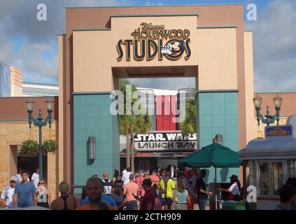 L'entrée de l'arcade de Disney's Hollywood Studios, Walt Disney World, Orlando, Floride, États-Unis Banque D'Images