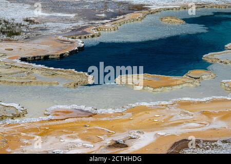 Doublet Pool, Upper Geyser Basin Area, parc national de Yellowstone Banque D'Images