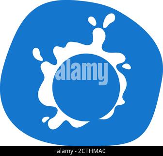 Milk Splash.Flat Vector.isolé sur un fond blanc. Illustration de Vecteur