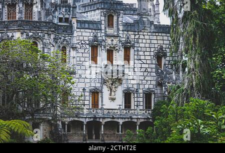 Extérieur de Palácio da Regaleira, Quinta da Regaleira, Sintra, Portugal, Europe Banque D'Images