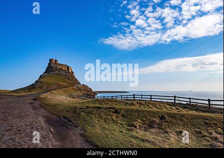 Château de Lindisfarne, Île Sainte de Lindisfarne, Northumbria, Angleterre Banque D'Images