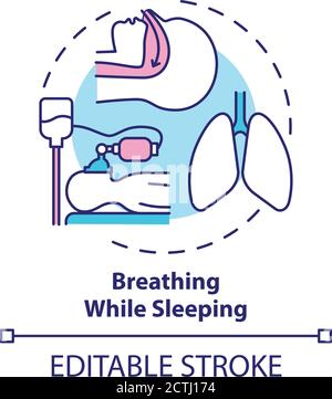 Icône de concept respiration en veille Illustration de Vecteur