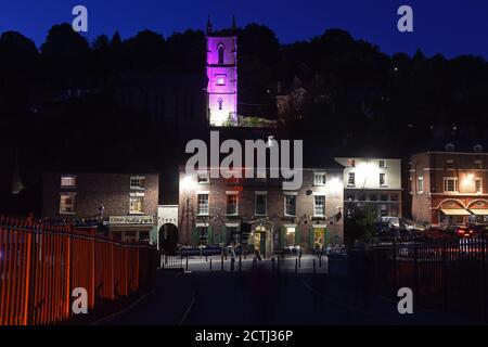 L'Ironbridge à Shropshire illumina 2020 Banque D'Images