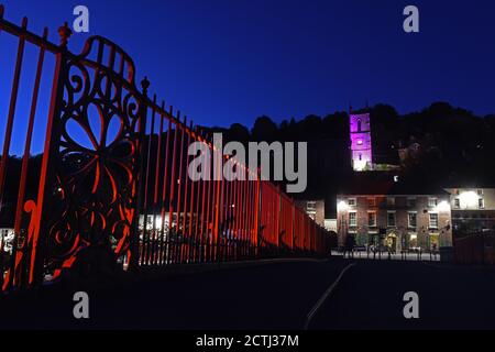 L'Ironbridge à Shropshire illumina 2020 Banque D'Images