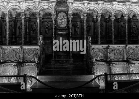 28 janvier 2014 Tolède, Espagne: Détail de choeur à la cathédrale de Tolède. Espagne. Banque D'Images