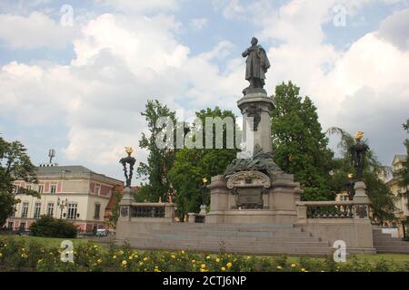 Adam Mickiewicz Monument à Varsovie, Pologne Banque D'Images