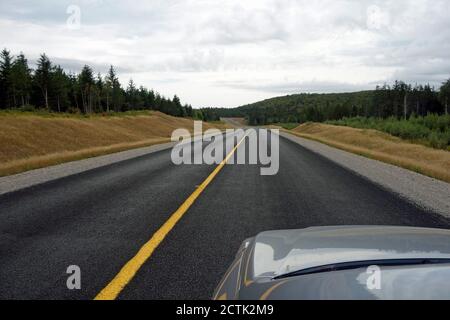 Nouvelle autoroute à la route de la route de Fundy Trail Parkway, nouveau-Brunswick, Canada Banque D'Images