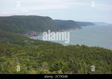 Sentier automobile de la route du sentier Fundy Trail Parkway; nouveau-Brunswick; Canada Banque D'Images