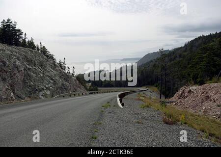 Sentier automobile de la route du sentier Fundy Trail Parkway; nouveau-Brunswick; Canada Banque D'Images