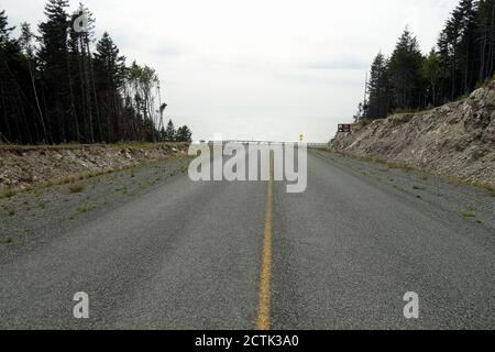 Sentier automobile de la route du sentier Fundy Trail Parkway; nouveau-Brunswick; Canada Banque D'Images