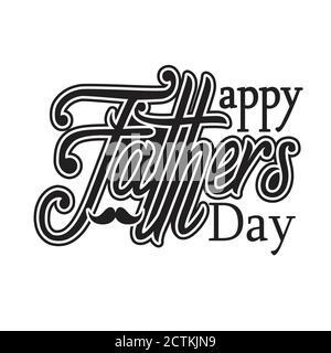Citations et Texte « Father Day » pour le tee-shirt. Fête Des Pères Heureux. Illustration de Vecteur