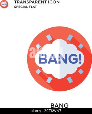 Icône de vecteur Bang. Illustration de style plat. Vecteur EPS 10. Illustration de Vecteur
