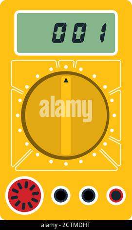 Icône multimètre. Conception couleur plate. Illustration vectorielle. Illustration de Vecteur