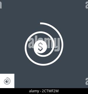 Chargeback vecteur icône glyphe connexes. Illustration de Vecteur