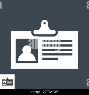 Icône carte d'identification à vecteur plat Illustration de Vecteur