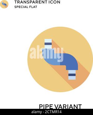 Icône de vecteur de variante de tuyauterie. Illustration de style plat. Vecteur EPS 10. Illustration de Vecteur