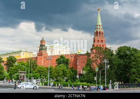 Moscou, Russie – 11 juin 2017. Vue sur le Kremlin de Moscou, un complexe fortifié dans le centre de Moscou Banque D'Images