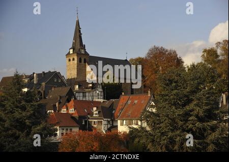 Essen-Kettwig, Altstadt mit Marktkirche Banque D'Images