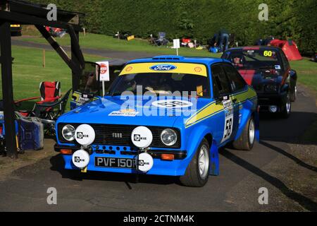 Une voiture de rallye Ford Escort mk2 1976. Banque D'Images