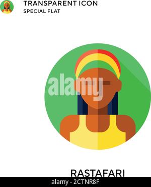 Icône de vecteur Rastafari. Illustration de style plat. Vecteur EPS 10. Illustration de Vecteur