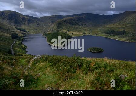 Vue sur Haweswater depuis Corpse Road, Lake District, Cumbria, Angleterre Royaume-Uni Banque D'Images