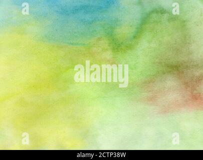 Aquarelle abstraite fond peint ou texture. Gros plan. Banque D'Images