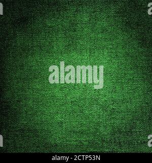 Texture de la toile de couleur vert foncé, arrière-plan grunge. Gros plan Banque D'Images