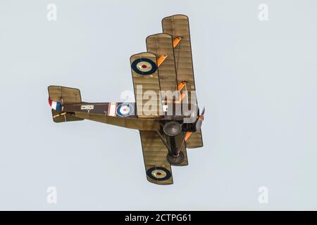 Le Sopwith Triplane était un avion de chasse monoplace conçu et fabriqué par le Sopwith Aviation Company pendant la Première Guerre mondiale. Banque D'Images