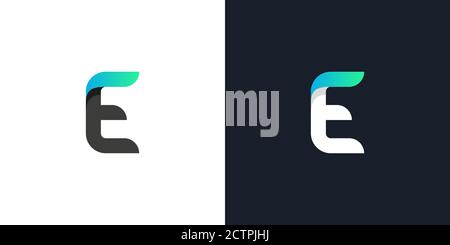 Lettre E logo design . simple et propre lettre E design utilisant la couleur verte moderne . illustration vectorielle eps10 Illustration de Vecteur