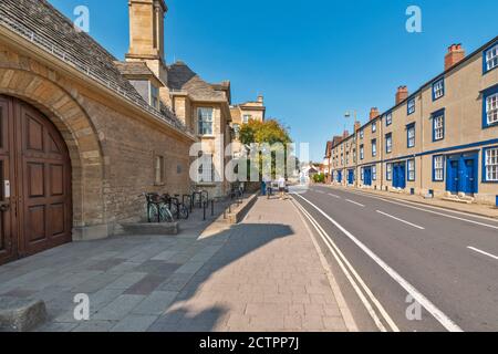 OXFORD CITY ENGLAND SOMERVILLE COLLEGE SUR LA ROUTE WOODSTOCK Banque D'Images