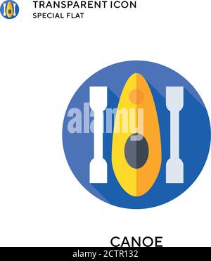 Icône Canoe Vector. Illustration de style plat. Vecteur EPS 10. Illustration de Vecteur