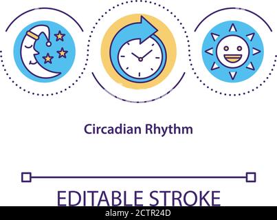 Icône de concept de rythme circadien Illustration de Vecteur