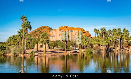 Magnifique parc Papago à Phoenix, Arizona Banque D'Images