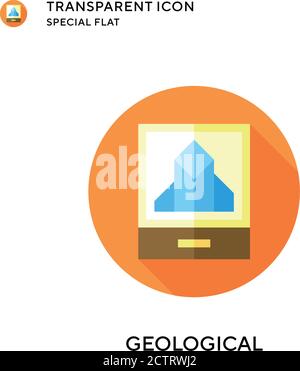 Icône de vecteur géologique. Illustration de style plat. Vecteur EPS 10. Illustration de Vecteur