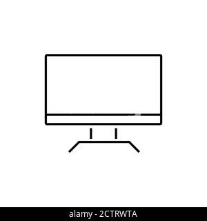 les icônes de moniteur d'ordinateur définissent le style de contour Illustration de Vecteur