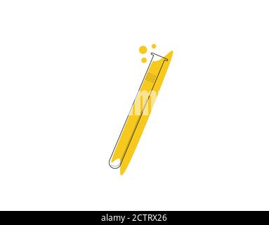 Icône de laboratoire plat sur fond blanc dans l'illustration vectorielle Illustration de Vecteur