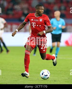 Budapest, Ungarn. 24 septembre 2020. Firo: 24.09.2020Fussball, Fussball UEFA Super Cup 2020 FC Bayern Munich Muenchen - Sevilla FC 2:1 N.V. FCB David Alaba, Einzelaktion, |usage dans le monde crédit: dpa/Alamy Live News Banque D'Images