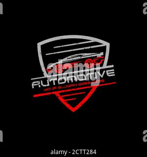 Logo de voiture de réparation automobile avec vecteur de badge rustique, le meilleur pour la marque de logo de votre entreprise automobile Illustration de Vecteur