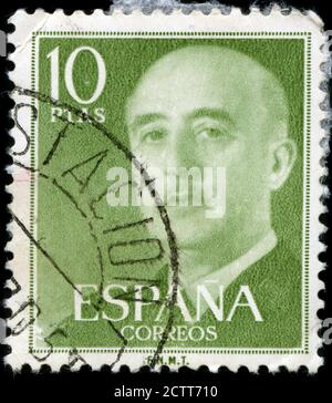 Timbre-poste de l'Espagne dans le général Franco (V) 1955-1975 série publiée en 1955 Banque D'Images