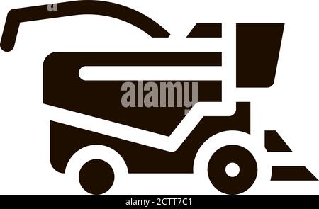 Icône du vecteur de véhicule d'ensileuse Illustration de Vecteur
