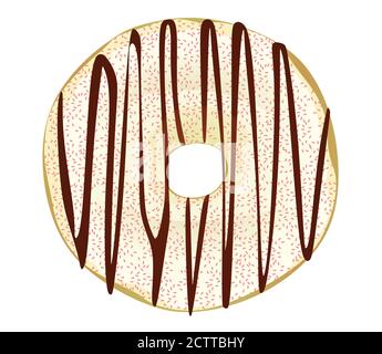 Beignets au chocolat blanc, illustration vectorielle Illustration de Vecteur