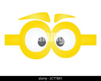 Drôle de masque jaune d'oeil. Illustration vectorielle Illustration de Vecteur