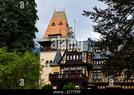 Château de Pelisor, Sinaia, Prahova, Roumanie Banque D'Images