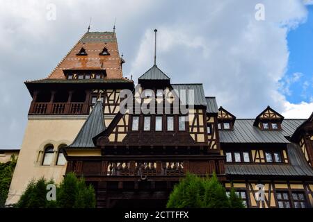 Château de Pelisor, Sinaia, Prahova, Roumanie Banque D'Images