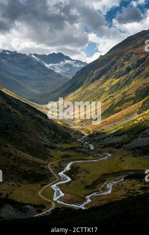 Val Grialetsch auf dem Flüelass Banque D'Images