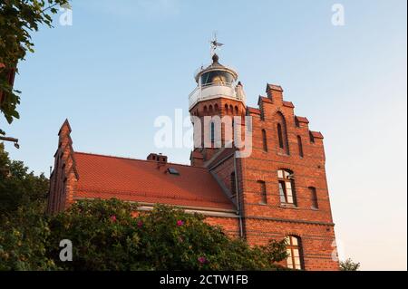 Leuchtturm à Ustka (b. 1871), en voïvodie de, Pologne Banque D'Images