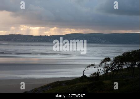 Morecambe Bay de Jack Scout Cove, Cumbria, Angleterre Banque D'Images