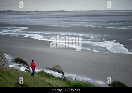 Morecambe Bay de Jack Scout Cove, Cumbria, Angleterre Banque D'Images