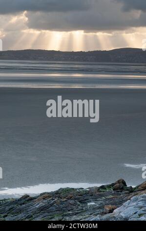 Morecambe Bay de Jack Scout Cove, Cumbria, Angleterre Banque D'Images